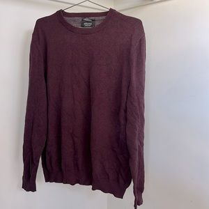 Nordstrom Men’s Shop 95% Cotton/5% Cashmere purple crew neck sweater, XL